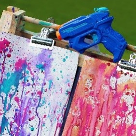 Painting in nursery school